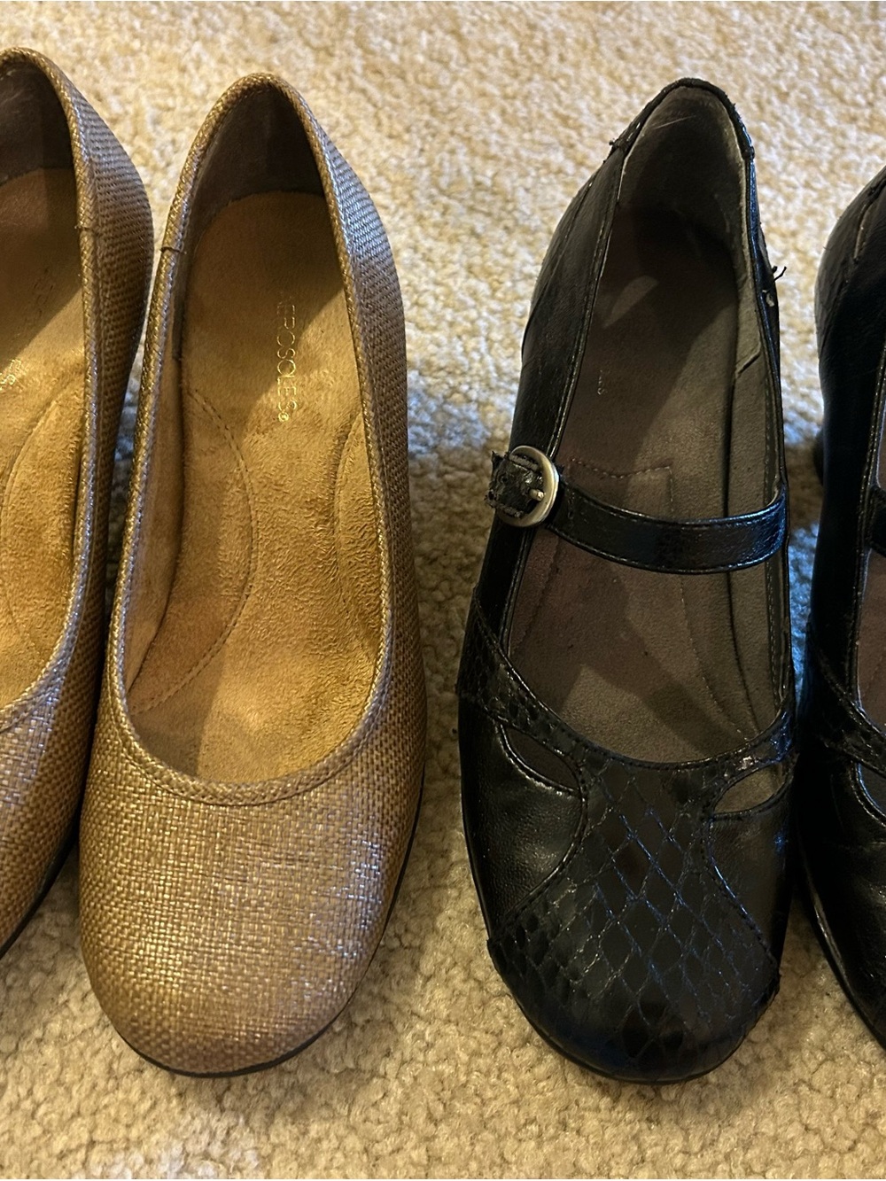 AEROSOLES heels: BUNDLE OF TWO!  Comfort and a low heel.  Great condition.